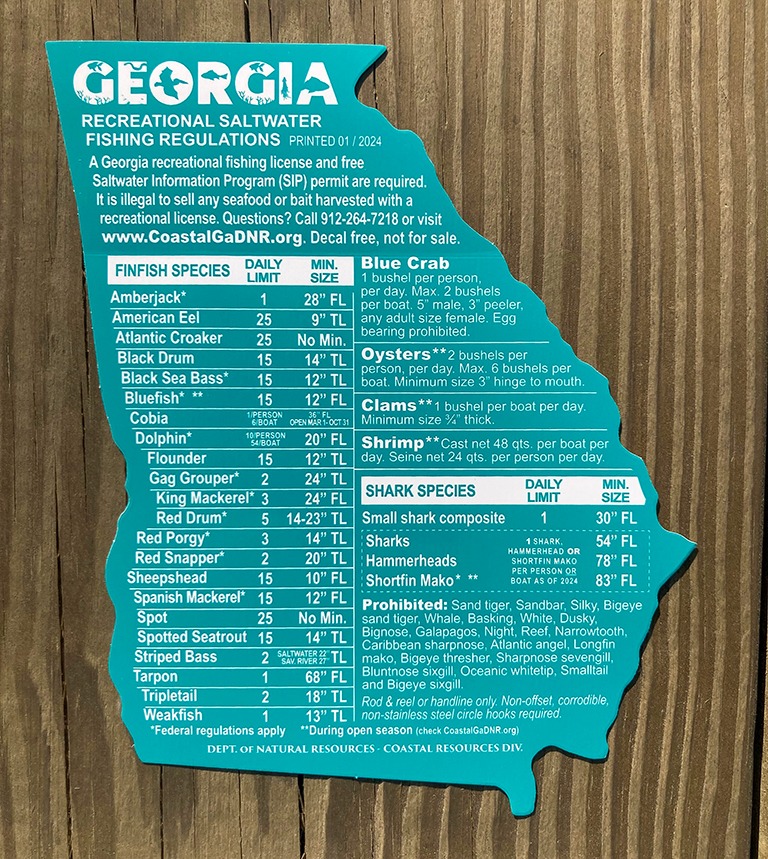 Saltwater Fishing Regulation Decal