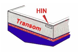 Hull Identification Plate location on boat transom