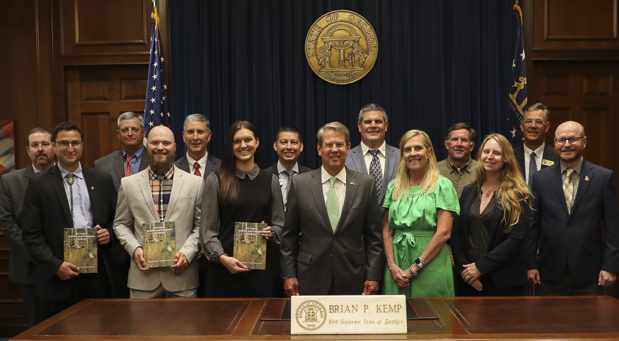 Forestry for Wildlife Partners stand with Governor Kemp